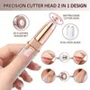 Epilator 2-in-1 Women's Electric Epilator USB Charging Portable Hair Removal Bikini Painless Razor Women's Body Eyebrow Trimmer 230506