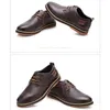 Men Flats hoogwaardige casual nieuwe echte lederen platte schoenen mannen Oxford mode veterschoenen werk schoen Sapatos