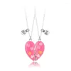 Collane con ciondolo Simpatica catena magnetica a forma di cuore Collana con amici BFF Amicizia Gioielli per bambini Regalo per ragazze