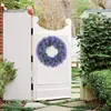 Decorative Flowers Artificial Flower Purple Lavender Wreath Decoration Wall Hanging Home Atmosphere Window Door Boxwood Dog Ring