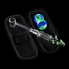 Chinafairprice CSYC NC024 Pipe à Fumer Coloré Dab Rig Verre Bong Sac Ensemble 510 Quartz Céramique Titane Ongles Quartz Banger Nail Dabber Outil Pot De Silicium Portable Dabs