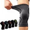 Fitness Running Ciclismo Ginocchiera Bretelle Elastiche in Nylon Sport Compressione Ginocchiere Manica per Pallacanestro Pallavolo