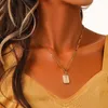 Chaînes Douze Mois Naissance Mémorial Fleur En Acier Inoxydable Pendentif Collier Pour Femmes Mode Cadeau D'anniversaire