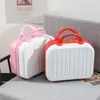 Sacs de rangement bagages portables 14 pouces petit étui à cosmétiques couleur bonbon valise fraîche sac pour femme solide unisexe Polyester