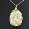 Anhänger Halsketten AMUMIU "OUR LADY GUADALUPE" Religiöse Großhandel Schmuck Halskette Frauen Männer Mode-Accessoires Jungfrau Maria