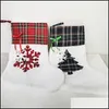 Décorations de Noël Grand Bas Pet Dog Plaid Paw Santa Chaussettes Candy Sock Bags Festival Gift Bag Decor 08 Drop Delivery Home Gar Dhahm