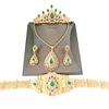 Bröllop smycken sätter arabiska bröllop smycken set robe klänning bälte örhängen halsband marockansk metall midja kedja bröllop brud kronhuvud kedja 230506