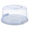 Gift Wrap Transparent Cake Carrier Holder Cover Pie Round Box Suitcase Bakery Saver