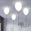 Plafoniere Lampade a sospensione nordiche Palloncini in vetro colorato Lampadari Illuminazione creativa per la camera da letto