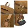 Buitenzakken heren canvas mode rugzak retro casual schoolbag boven-handle multi-pocket en grote capaciteit buiten reizen rugzak tas tas p230508 goed
