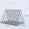 Organisation Metal Magzine Holder Collection Storage Shelf Stand Record Rack Office Desk Organizer Decor Triangle Iron Art Office Holder