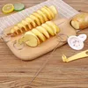 Nuovi spiedini per barbecue di patate protettivi per patatine da campeggio Affettatrice per patate Taglierina a spirale per patate Utensili per barbecue Accessori da cucina