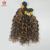 Hair Bulks Highlight 30 Zoll Water Wave Human Bundles Colored 1/3/4 Brazilian Deep Applegirl Weave 230508