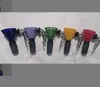 En son renkli boynuz kalın cam kase renkli filtre sigara içme araçları aksesuarlar herb kuru yağ brülörleri 14mm 18mm nargile su bongs bubbler