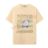 Mens Women T Shirts Designer Fashion Short Sleeve Tops Klädmärke Leisure Summer Street Cartoon and Letter Print Cottons Tee Luxurys Size S-2XL