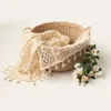 Souvenirs Coton Vintage Tassel BLAnket born Pography Props Hollow Out BLAnket Basket Studio Po Shooting Accessories 230504