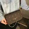 Женские дизайнерские сумки на плечах с кошелькой удерживают 3-в-1 Lady Lady Lady Crossbody Messenger Bags Multi Felicie Pochette Flower Chain Louisevuit Wallet Sagn