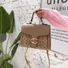 Cheap Purses on sale Wine God Bag Fashion Versatile Contrast Color Handheld Small Square One Shoulder Crossbody Women's