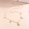 Chaînes de ventre Mode Or Couleur Chaîne Cristal Incrusté Étoile Lune Soleil Alliage Pendentif Taille Chaînes Pour Femmes Boho Sexy Plage Corps Bijoux Cadeau Z0508