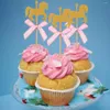 Set di stoviglie 20 pezzi Carosello Cupcake Topper Decorazione per ornamenti per torte da dessert