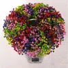 Decorative Flowers Spring Summer Wreath For Front Door Outside Artificial Pink Peony And Hydrangea Flower Farmhouse