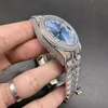 Populano orologio da diamanti ghiacciato maschile con diamanti di diamanti della custodia più azzurra azzurro Diamudee Dimensione della fascia da 41 mm Orologi movimenti automatici