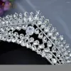 Klipy do włosów A356 Crown Crown cyrkon Wedding Biżuteria Rhinestones barokowe opaska na głowę kryształowy tiars