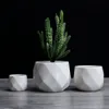 Planters Pots Creative Ceramic Diamond Geometric Flowerpot Simple Succulent Plant Container Green Planters Small Bonsai Pots Home Decoration 230508