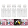 Bouteilles de stockage 12 Pcs Lait Boisson En Vrac Conteneurs Smoothie Couvercles En Plastique Transparent Thé Glacé Eau Transparent