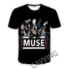 T-shirts pour hommes Mode Femmes / Hommes Impression 3D MUSE Rock Casual T-shirts Hip Hop T-shirts Harajuku Styles Tops Vêtements Taille S-7XL T01 230508