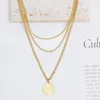 Ketens fs ontwerp groothandel bulk aangepaste vintage trendy sieraden goud kleur charme ketting