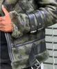 Giacche da uomo invernali con cappuccio tasca con cerniera moda casual cotone verde militare stampato giacca ampia di grandi dimensioni 5XL