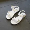 Sandales d'été chaussures pour enfants filles sandales cristal papillon grands enfants sandales talons carrés pour les filles