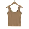 Damestanks sexy witte crop tops for dames 2023 zomerkleding zwarte top vrouw schattige gebreide Koreaanse mode tank roze Japanse y2k