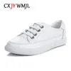 Scarpe eleganti CXJYWMJL Scarpe da ginnastica casual da donna in vera pelle Taglie forti Scarpe da skate primavera estate da donna Scarpe vulcanizzate bianche da donna 230508