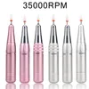 Máquina de perfuração de unhas de manicure de unhas 35000 RPM Máquina de manicure elétrica USB caneta portátil para unhas para manicure Geling Salon Ferramentas de salão de unhas Conjunto 230508