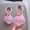 Sandaler sommar barns mode sandaler flickor strass prinsessa skor barn spetspärl blomma strand sandaler flickor skor