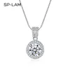 Colares de pingentes de colares de diamante SP-Lam Diamante para mulheres 925 Cadeia de luxo de prata esterlina Trending Iced Bling Jewelry 230506