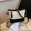 Cheap Purses on sale Bag Small Fragrant Wind Lingge Chain Underarm 2023 New niche design black and white single shoulder crossbody bag for women