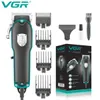 Hårtrimmer VGR Hårklippmaskin Professionell hår Clipper Electric Hair Clipper Wired Haircut Machine Barber Home Trimmer For Men V-123 230508