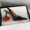Sandały 2023 Letnia moda spiczaste palce butów butów kwiat seksowne obcasy oryginalne skórzane chaussure femme rozmiar 35-40