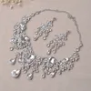 Pendant Necklaces African Beads Jewelry Sets Big Water Drop Statement Necklace Earrings Classic Indian Crystal Bridal 230506