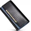 Plånböcker Kvinnors äkta läder alligator kohud väska kvinnlig krokodil liten kvällskoppling hand plånbok handväska
