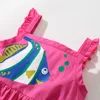 Robes de fille Little maven Giirls sans manches animaux poissons imprime bébé filles plage robes rose pour l'été 230508