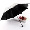 Paraguas Paraguas plegable Protección UV Parasol A prueba de viento Lluvia Señoras Princesa Paraguas Parasol Paraguas ultraligero Parasol plegable 230508