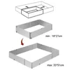 ベーキングペストリーツール調整可能なムースケーキリングステンレススチールケーキカッター長方形ムースケーキカビ型金型ケーキメタルキッチンツール230506