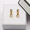 Vrouwen Klassieke Stud Dangle Earring Designer G Brief Mode Holle Brief Oorbellen Persoonlijkheid Partij Sieraden 20 Stijl