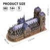 3D Puzzles Piececool Metal Jigsaw Notre Dame Cathedral Paris DIY Model Building Kits Toys for Adults Birthday Gifts 230508