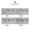 Solglasögon ramar mode ren titan män glasögon full ram fyrkantig vänd 2023 glasöglass myopia hyperopia recept glasögon
