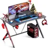 Gaming Desk de 31 polegadas PC Computer Desk para presente de Natal, mesa de jogo com gancho de fone de ouvido e porta do copo